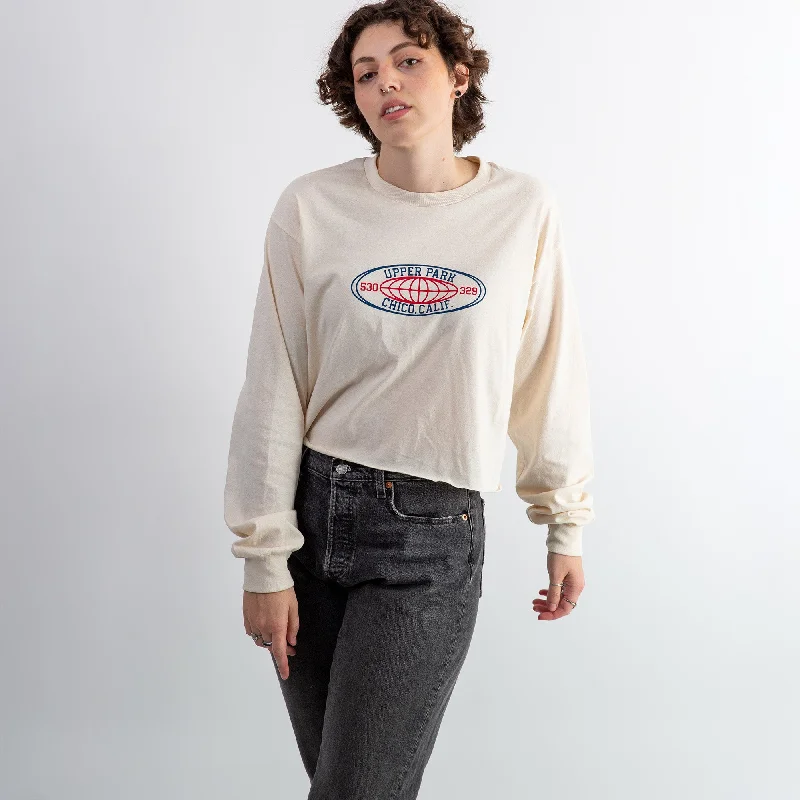 Globetrotter Cut Crop Long Sleeve Tee