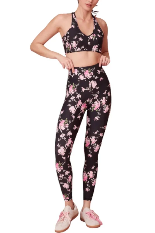 Solange Floral Sports Bra In Aurora Nights