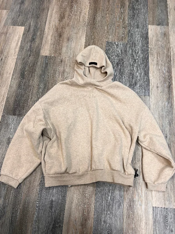 Sweatshirt Hoodie By Essentials In Tan, Size: L