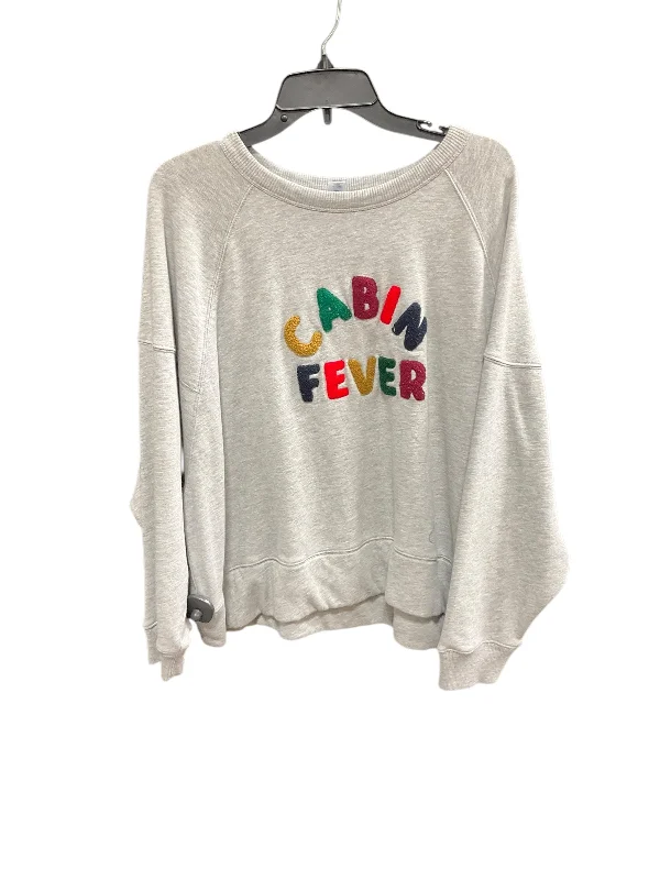 Sweatshirt Crewneck By Lou And Grey In Grey, Size: Xl