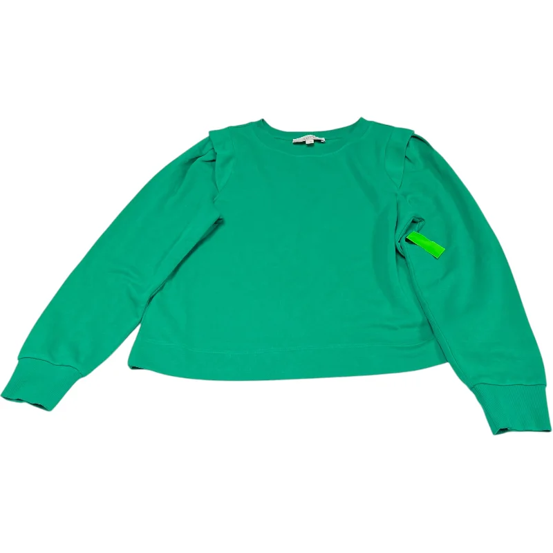 Sweatshirt Crewneck By Loft In Green, Size: M