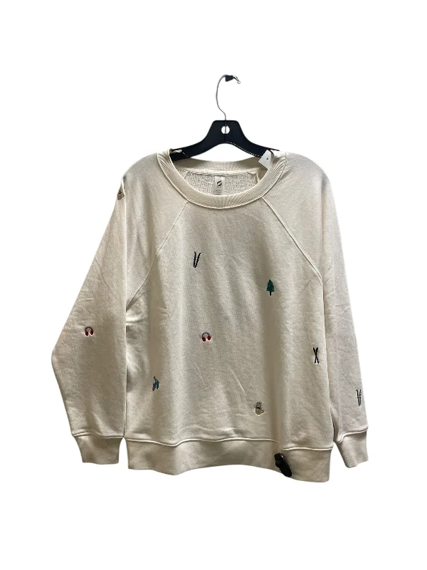 Sweatshirt Crewneck By Lou And Grey In Cream, Size: Xs