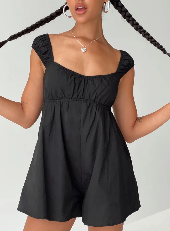 Bridgid Playsuit Black