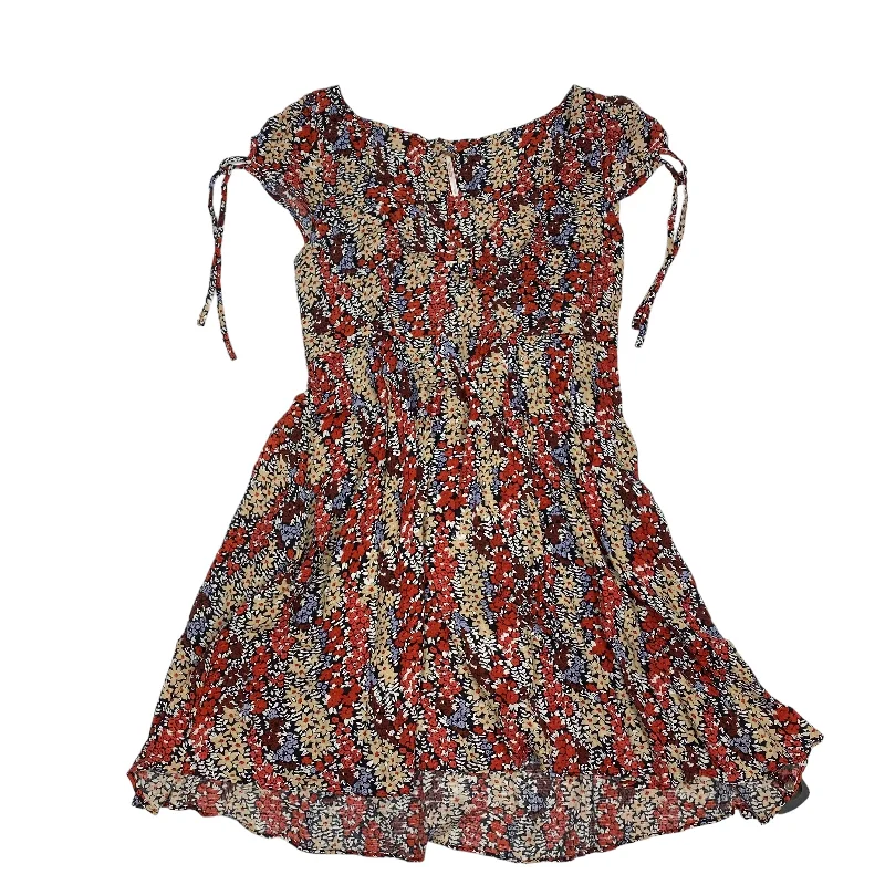 Dress Casual Short By Free People In Red & Tan, Size: M