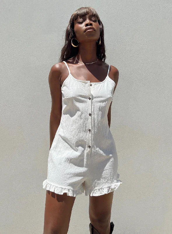 Jorgia Playsuit White