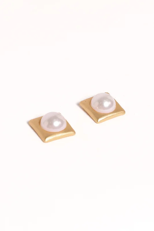 Kimmy Pearl Earrings - Gold