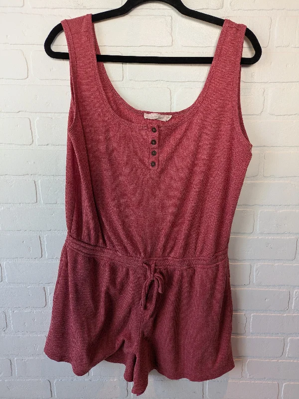 Romper By Lush In Red, Size: L