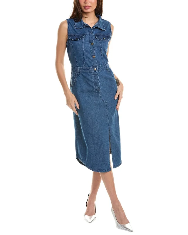 Bebe Denim Midi Dress