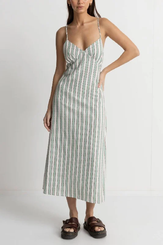 Briannah Midi Dress In Sea Green