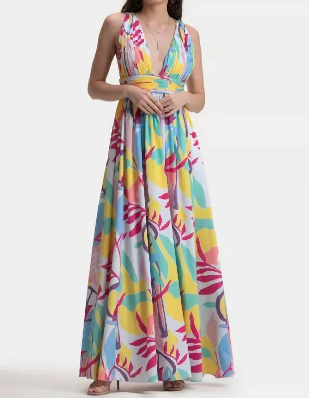 Adena Maxi Dress In Multicolor