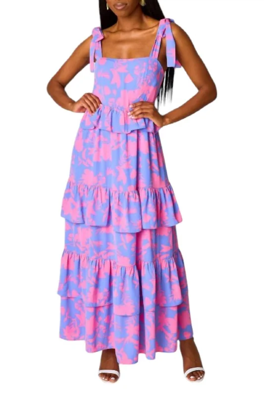 Edie Cyprus Maxi Dress In Pink