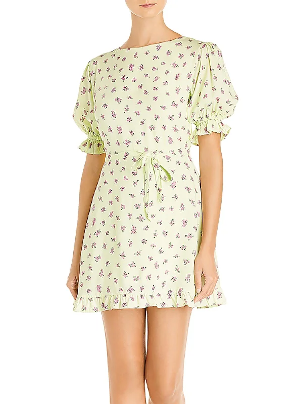 Florence Womens Floral Short Mini Dress