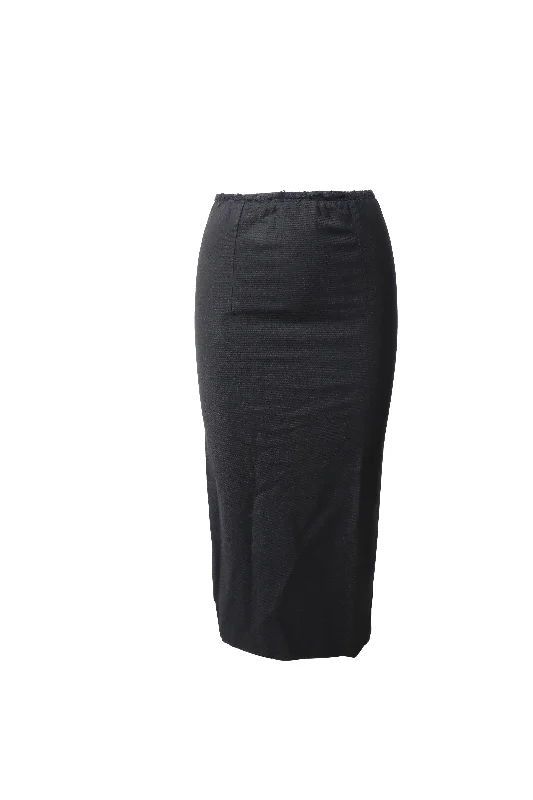 Isabel Marant Pencil Skirt in Black Lana Virgin Wool