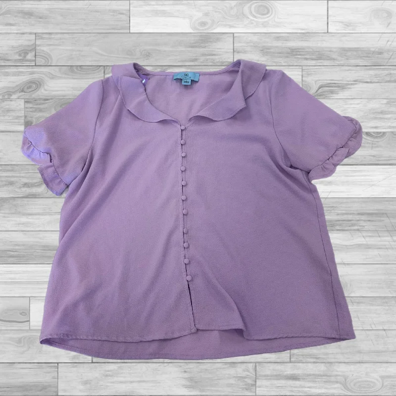 Purple Top Short Sleeve Cece, Size L