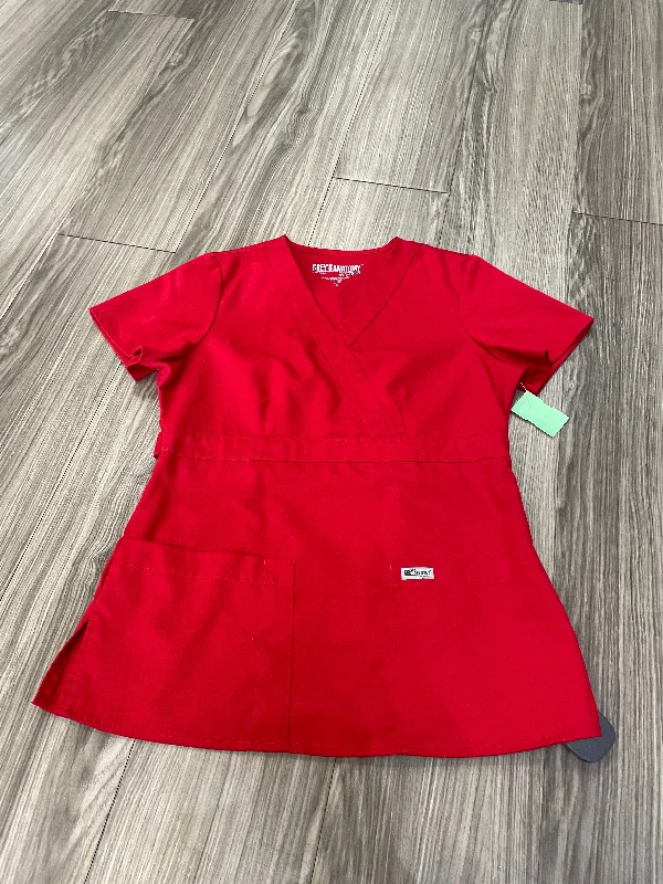 Red Top Short Sleeve Greys Anatomy, Size S