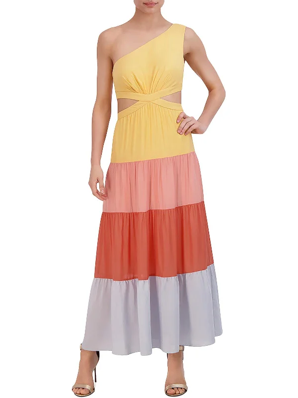 Womens One Shoulder Long Maxi Dress