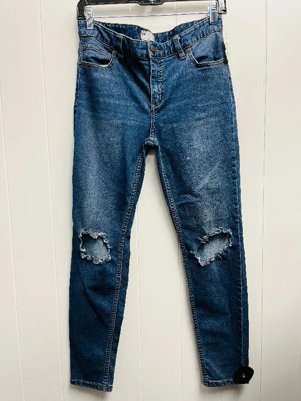 Jeans Skinny By Free People In Blue Denim, Size: 6