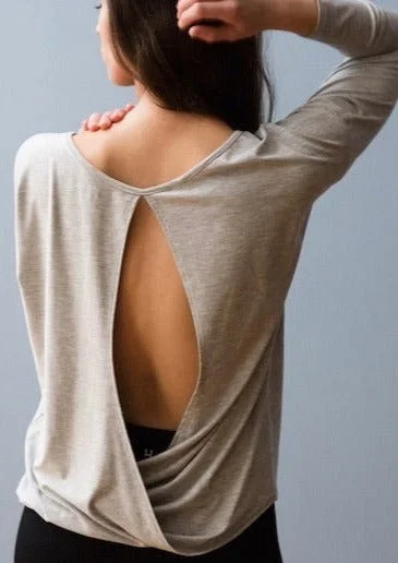 Heather Grey Chloe Open-Back