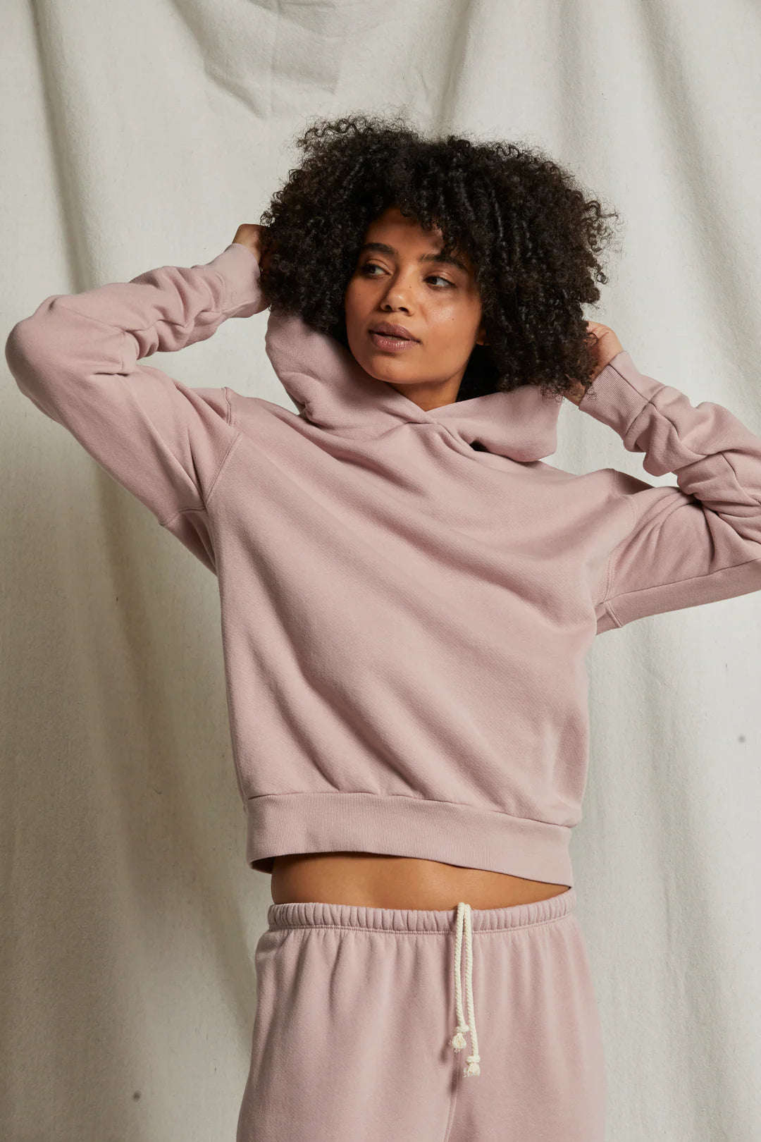 Perfect White Tee - The Heart Pullover Hoodie (mauve)