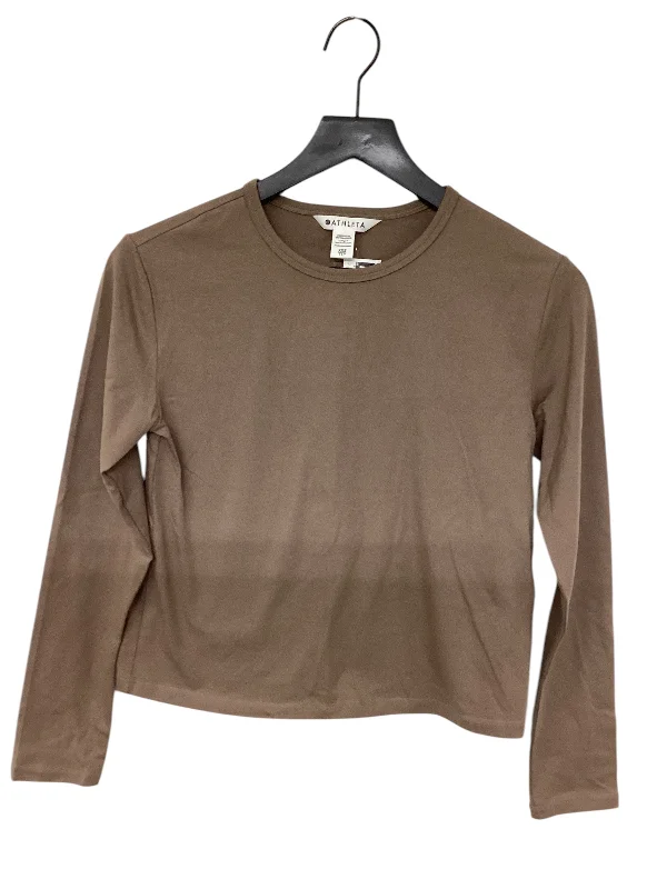 Top Long Sleeve Basic By Athleta In Tan, Size: Xxs