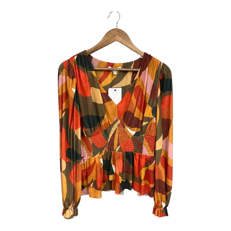 Top Long Sleeve By Dr2 In Multi-colored, Size: L