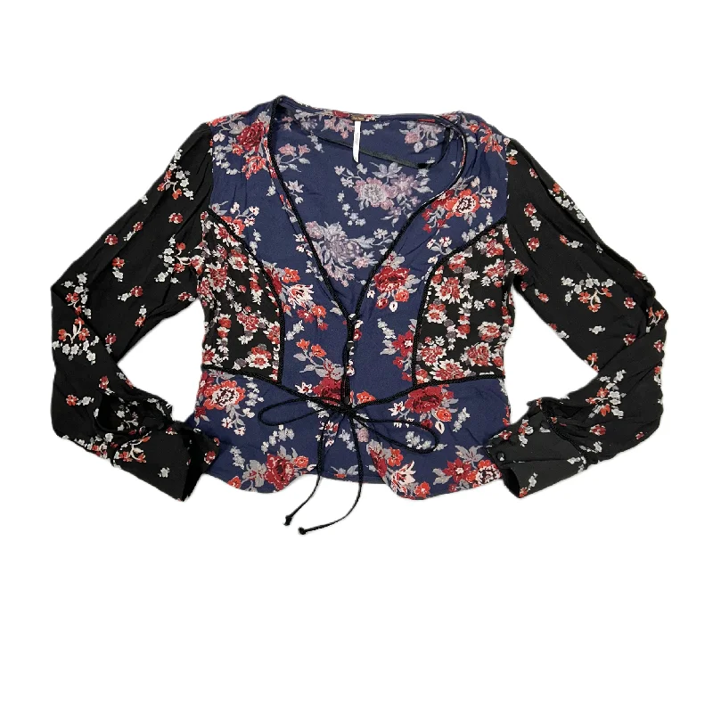 Top Long Sleeve By Free People In Floral Print, Size: S