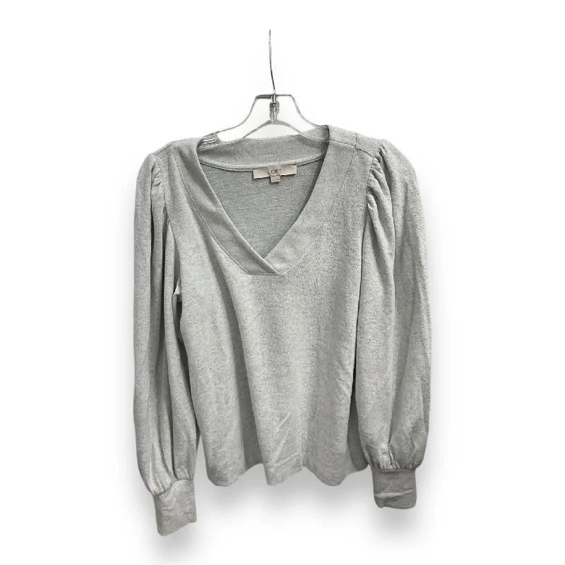 Top Long Sleeve By Loft In Grey, Size: Xs