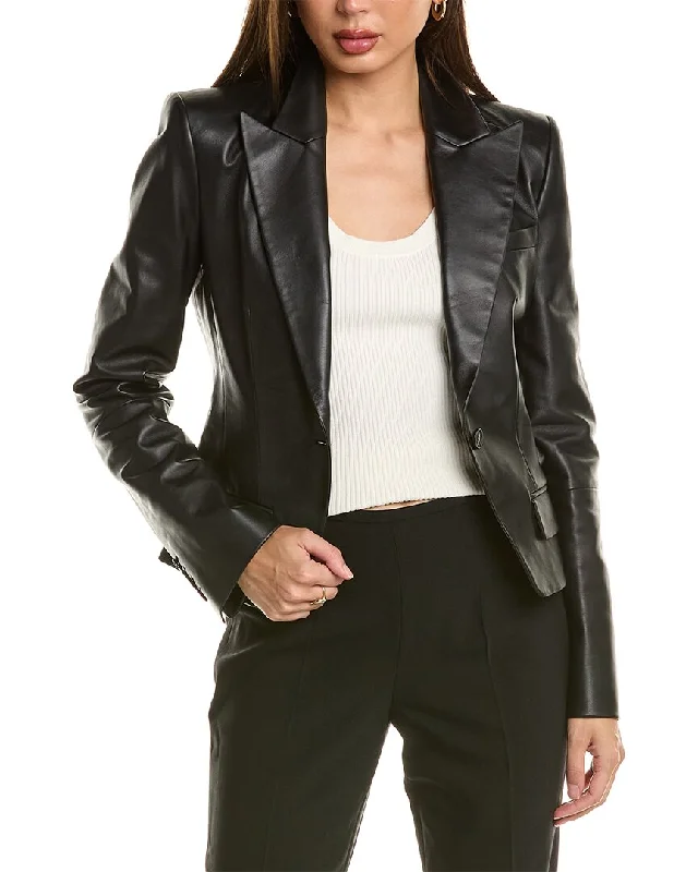 Michael Kors Collection Plonge Leather Jacket