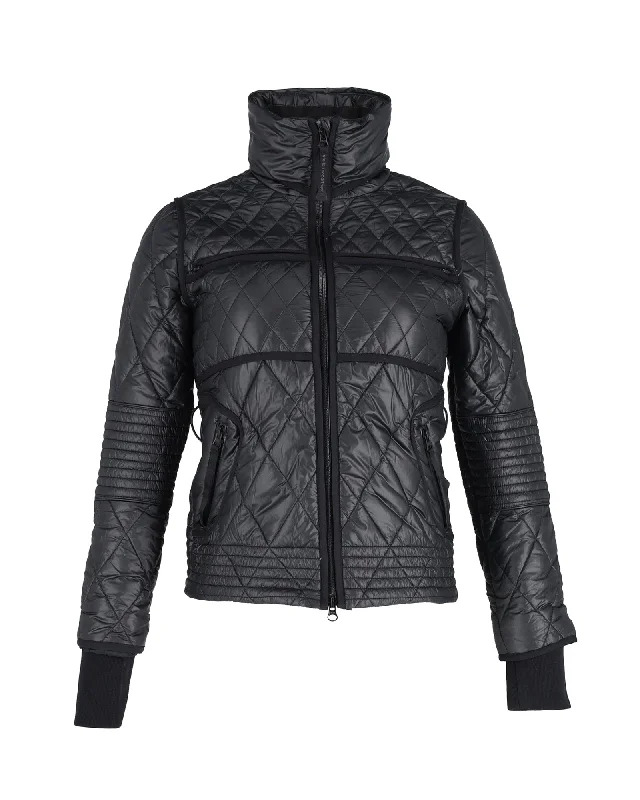 Stella McCartney X Adidas Short Quilted Puffer Jacket in Black Polyester