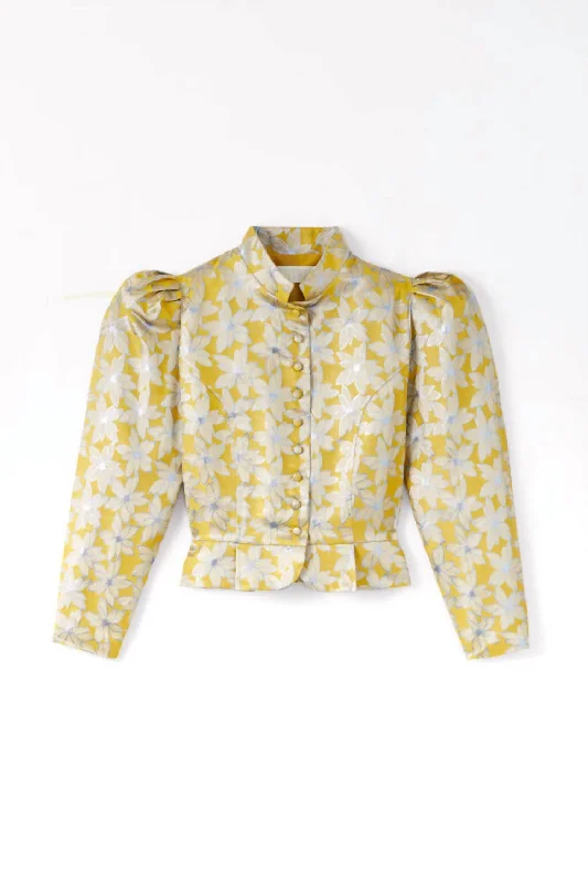 Women's Amoako Lilium Jacquard Jacket In Yellow/blue