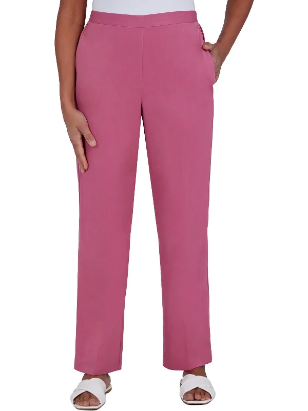 Plus Womens Traditional Fit Work Wear Straight Leg Pants