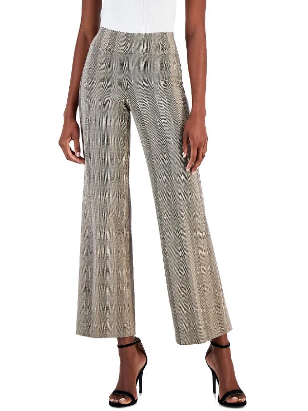 Womens Knit High Rise Wide Leg Pants