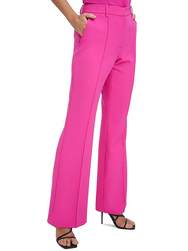 Womens Pintuck High Rise Bootcut Pants