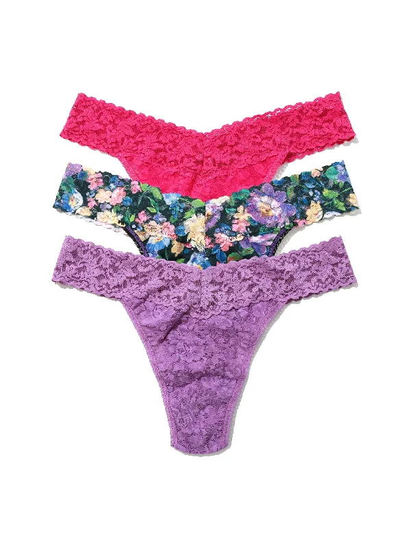 3 Pack Original Rise Thongs Dream Garden