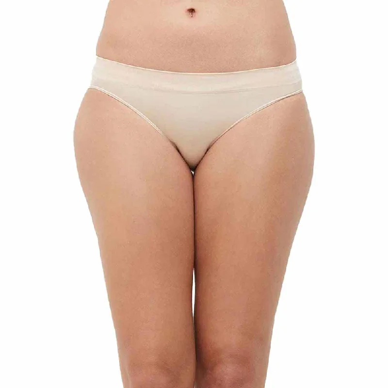 B-Smooth Low Waist Medium Coverage Everyday Wear Seamless Bikini Panty - Beige