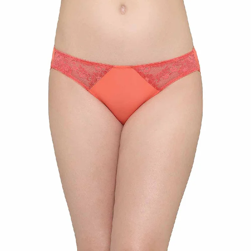 Balcony & Beyond Low Waist Medium Coverage Everyday Wear Bikini Panty - Orange