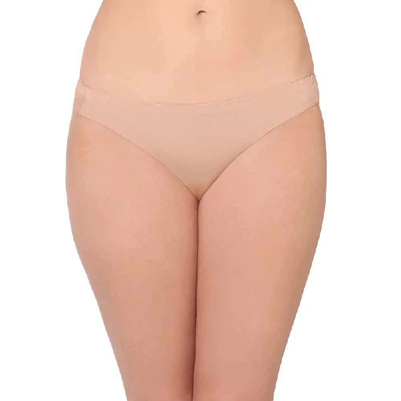 Basic Mold Low Waist Low Coverage Everyday Wear Bikini Panty - Beige