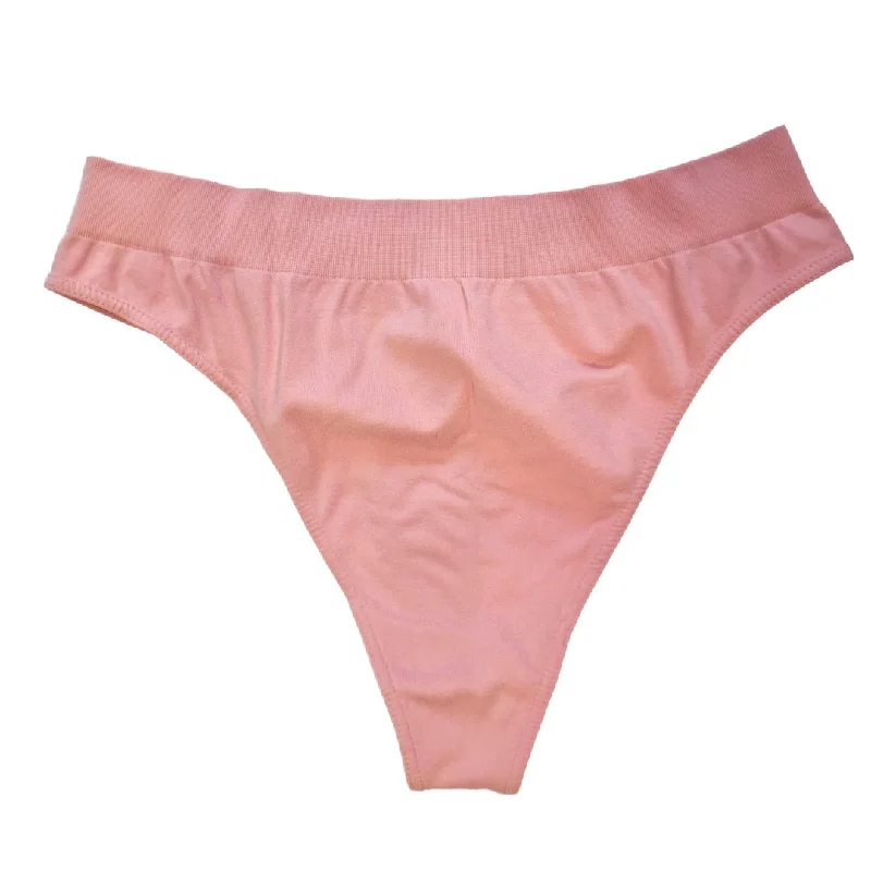 Cinderella Plus Size Seamless Thong in Pink