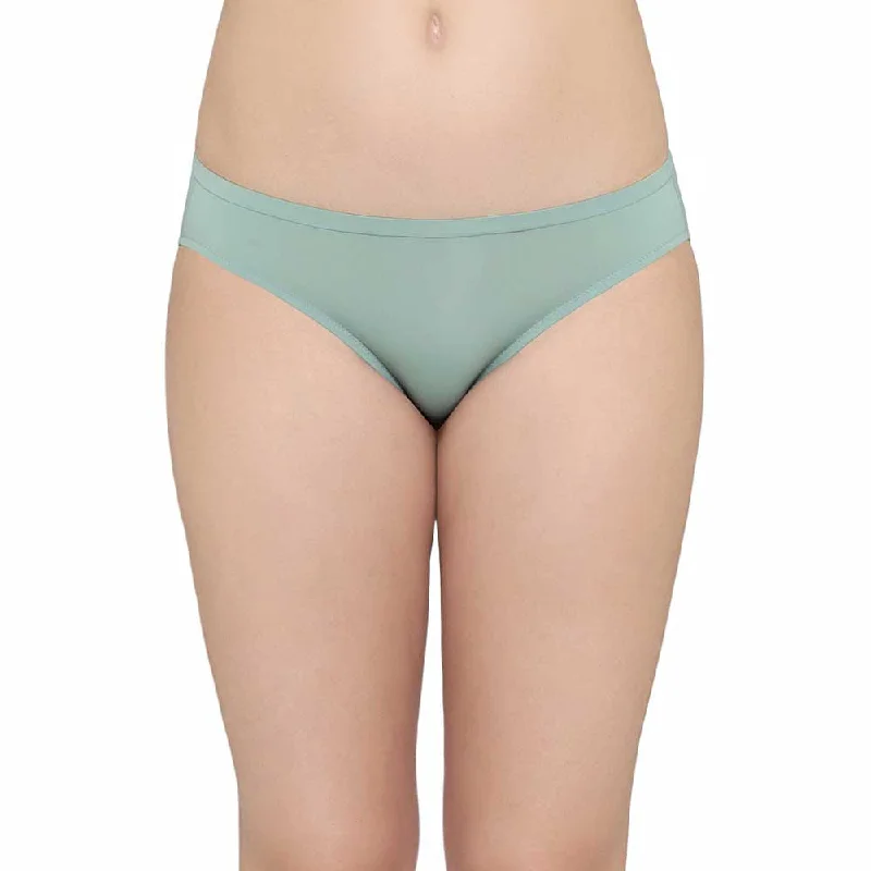 Everyday Elegance Low Waist Medium Coverage Everyday Wear Bikini Panty - Green