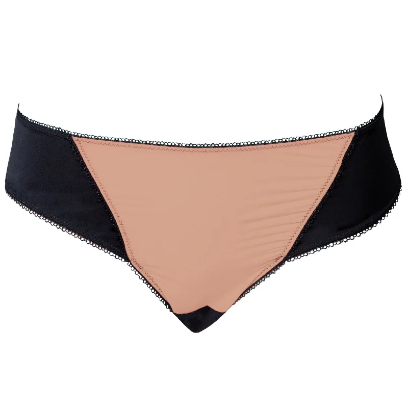 Figura Dual Toned Mid-Rise Thong in Nude