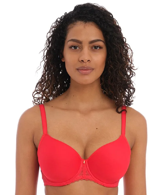 Freya Signature Underwired Moulded Spacer Bra - Chili Red