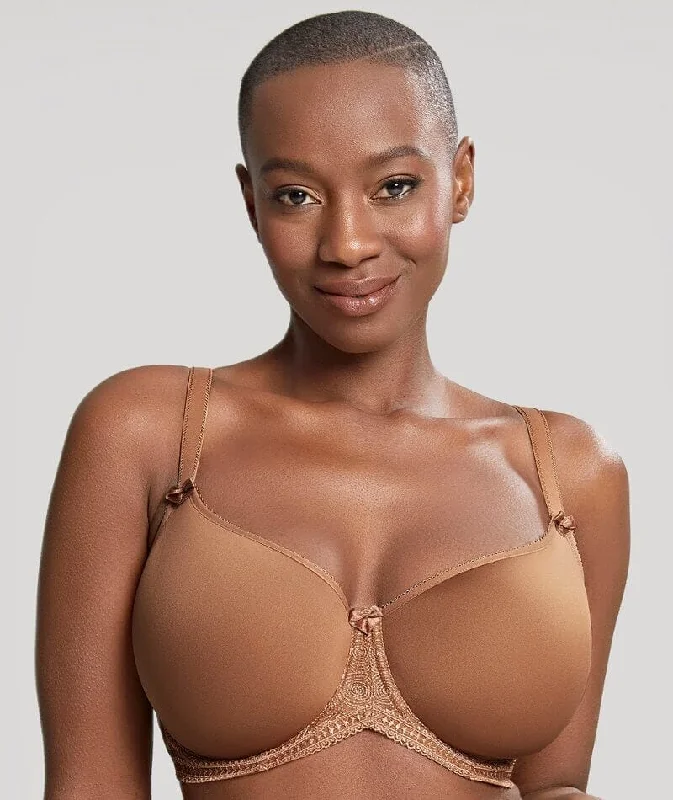 Panache Cari Moulded Spacer Underwired T-Shirt Bra - Caramel