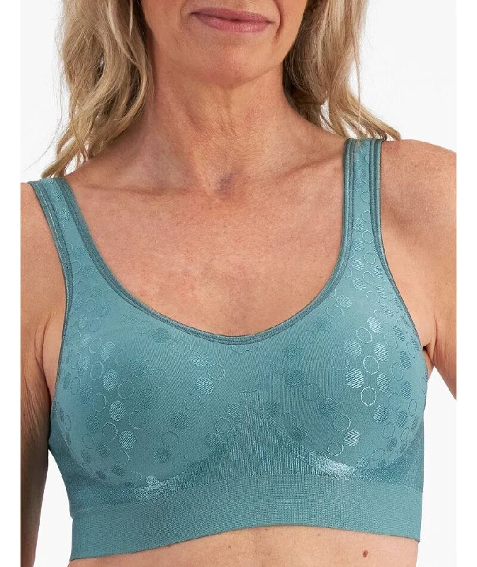 Playtex Comfort Revolution Contour Dot Wire-free Bra - Gem Green