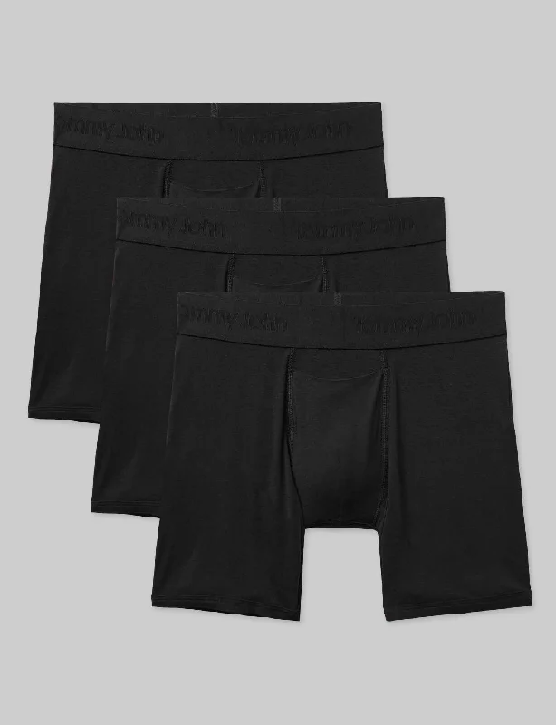 Second Skin Mid-Length Boxer Brief 6" (3-Pack)