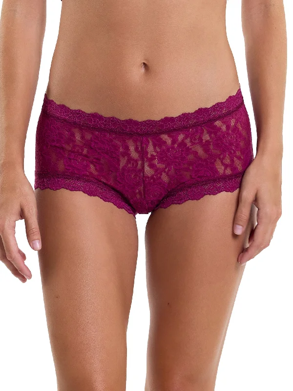 Signature Lace Boyshort Sugar Plum Red