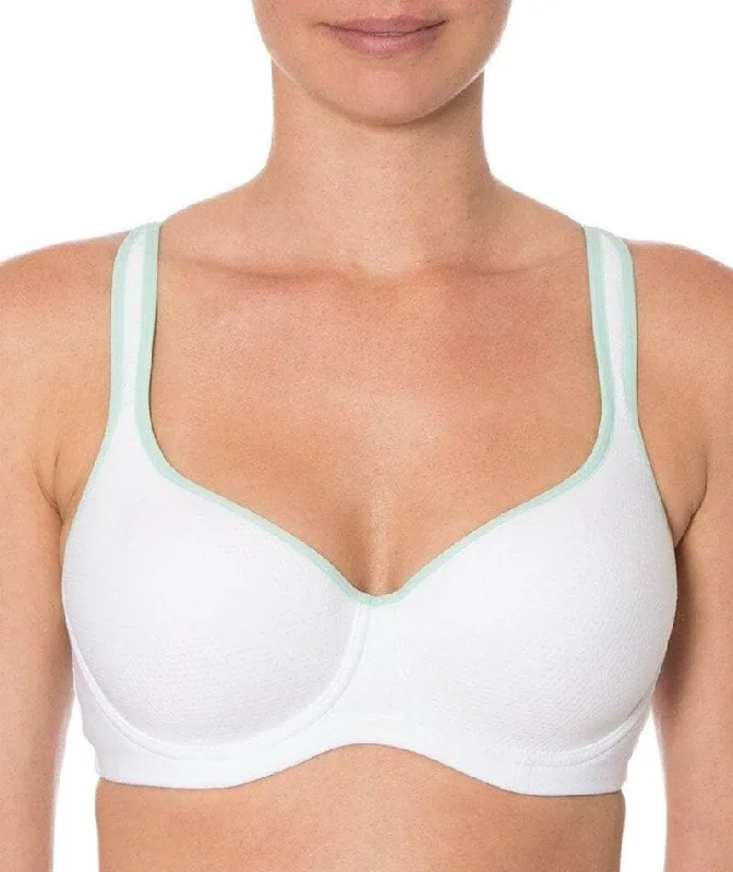 Triumph Triaction Racerback Sports Bra - White/Green