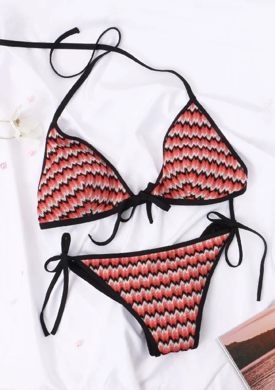 Two Piece Halter Tie Side Bikini Bathing Suit