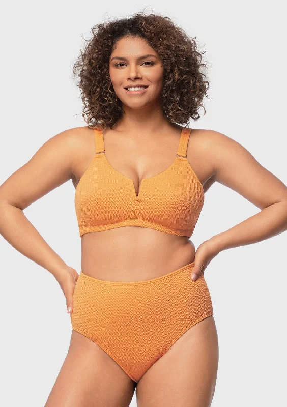 V-wire Plunge Textured Two-piece Bikini Set