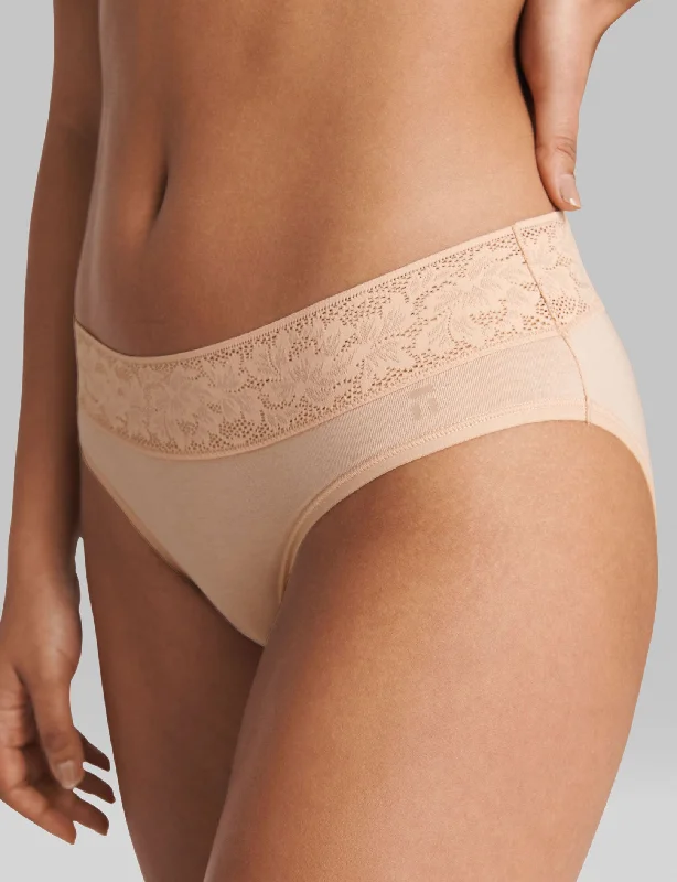 Women's Second Skin Brief, Lace Waist