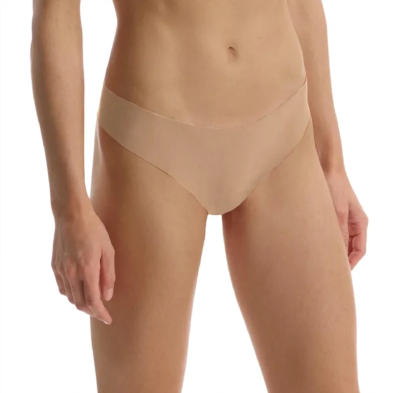 Butter Mid-Rise Thong Panty In True Nude